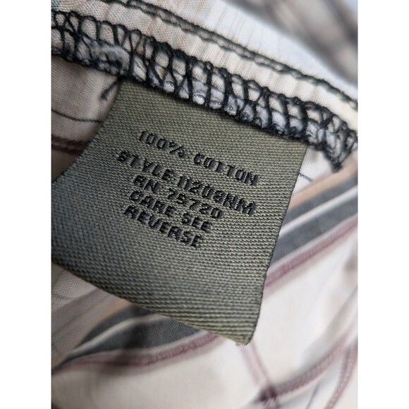 BKE Pearl Snap Button Shirt Mens XL Athletic Fit Black White Plaid Long Sleeve - Picture 15 of 16